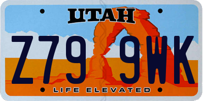 UT license plate Z799WK
