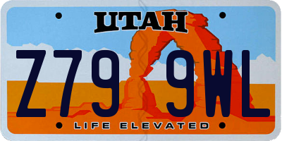 UT license plate Z799WL