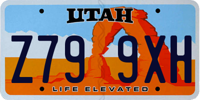 UT license plate Z799XH