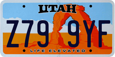 UT license plate Z799YF