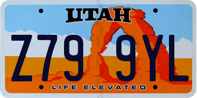 UT license plate Z799YL