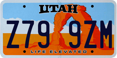 UT license plate Z799ZM