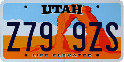 UT license plate Z799ZS
