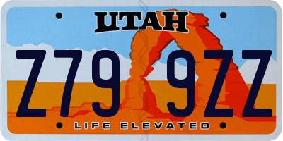 UT license plate Z799ZZ