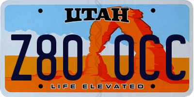 UT license plate Z800CC