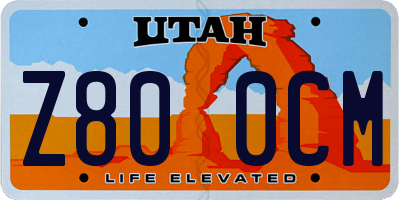 UT license plate Z800CM