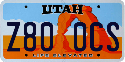 UT license plate Z800CS