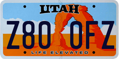 UT license plate Z800FZ
