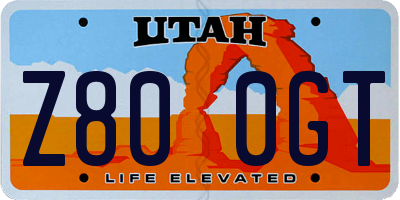 UT license plate Z800GT