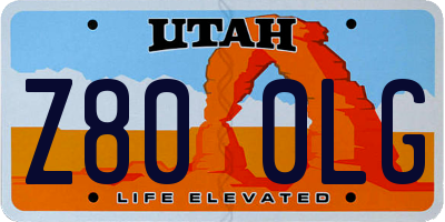 UT license plate Z800LG
