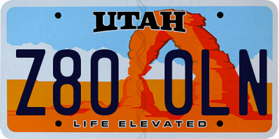 UT license plate Z800LN