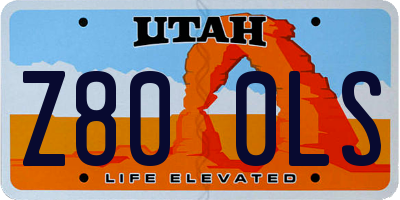 UT license plate Z800LS
