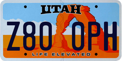 UT license plate Z800PH