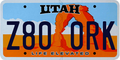 UT license plate Z800RK