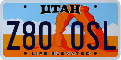 UT license plate Z800SL