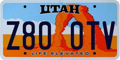 UT license plate Z800TV