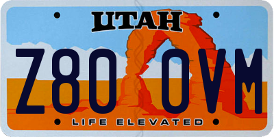 UT license plate Z800VM