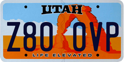 UT license plate Z800VP
