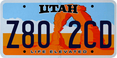 UT license plate Z802CD