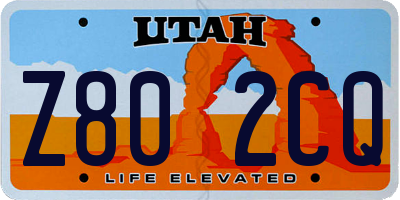 UT license plate Z802CQ