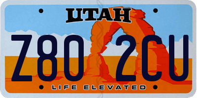 UT license plate Z802CU