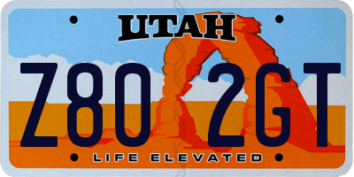 UT license plate Z802GT