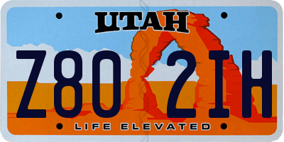 UT license plate Z802IH