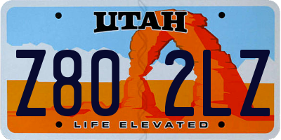 UT license plate Z802LZ
