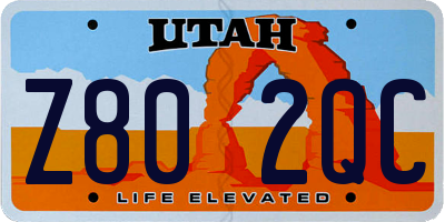 UT license plate Z802QC