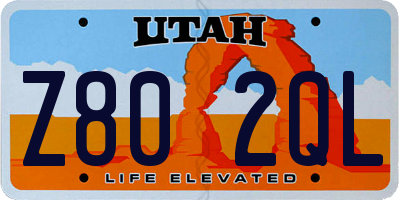 UT license plate Z802QL