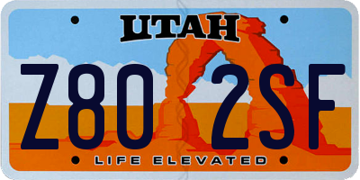 UT license plate Z802SF