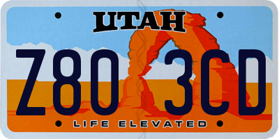 UT license plate Z803CD