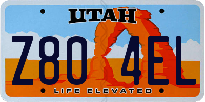 UT license plate Z804EL