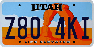 UT license plate Z804KI