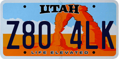 UT license plate Z804LK