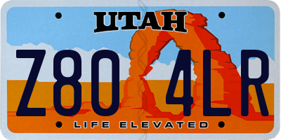 UT license plate Z804LR