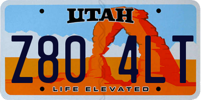 UT license plate Z804LT