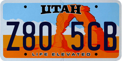 UT license plate Z805CB