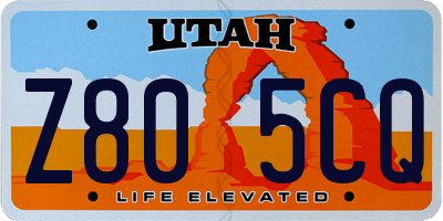 UT license plate Z805CQ