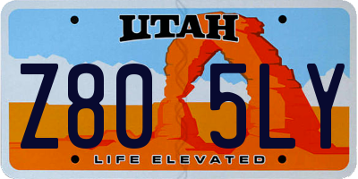 UT license plate Z805LY