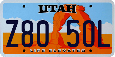 UT license plate Z805OL