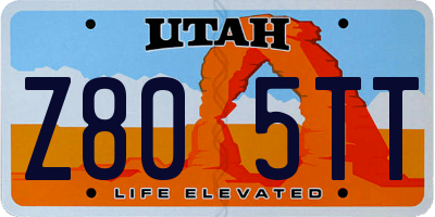 UT license plate Z805TT
