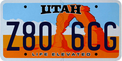 UT license plate Z806CG