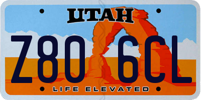 UT license plate Z806CL