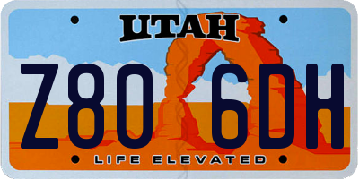 UT license plate Z806DH