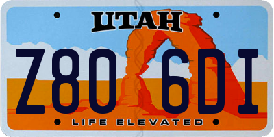 UT license plate Z806DI