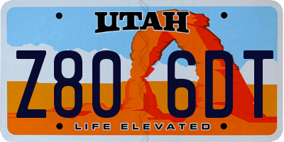 UT license plate Z806DT