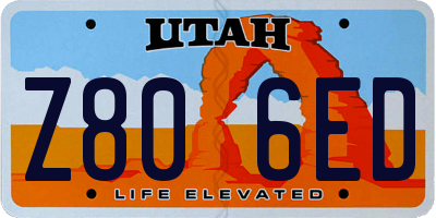 UT license plate Z806ED