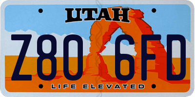 UT license plate Z806FD