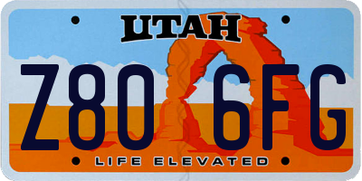 UT license plate Z806FG